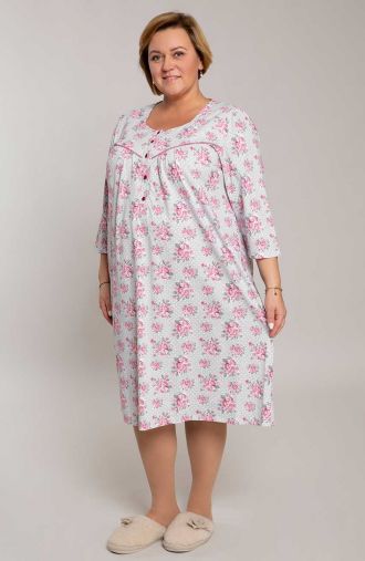 Nachthemd aus Baumwolle mit Rosen Mewa