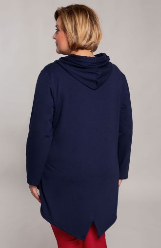 Sweatshirt aus Baumwolle in Marineblau