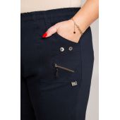 Elastische Hose in navyblau