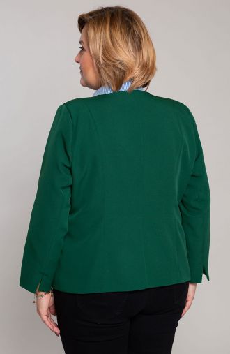 Grüne elegante Jacke mit Futter