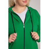 Grünes Kapuzensweatshirt mit Taschen