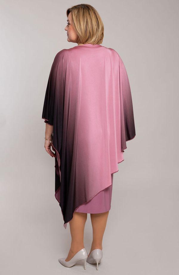 Asymmetrisches rosa Ombre-Kleid