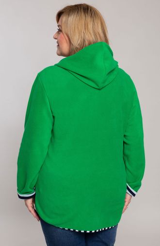 Grünes Fleece-Sweatshirt