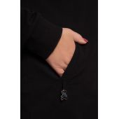 Schwarzes Sweatshirt mit Kapuze und Taschen