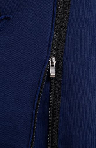 Marineblaues warmes Sweatshirt mit Reißverschluss
