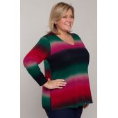 Roter Ombre-Pullover