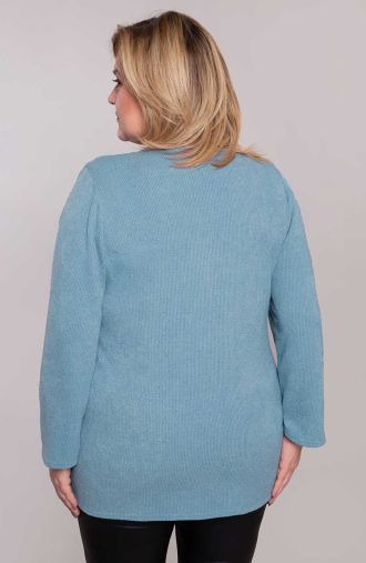 Pullover mit Reißverschluss in Blau