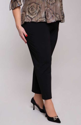 Skórkowe spodnie w czarnym kolorze