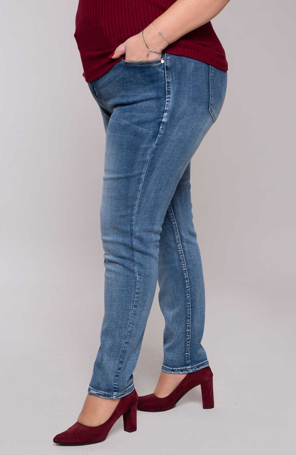 copy of Elastyczne spodnie w kolorze ciemny jeans
