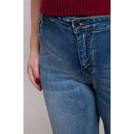 copy of Elastyczne spodnie w kolorze ciemny jeans