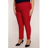 Rote 7/8-Hose mit hoher Taille