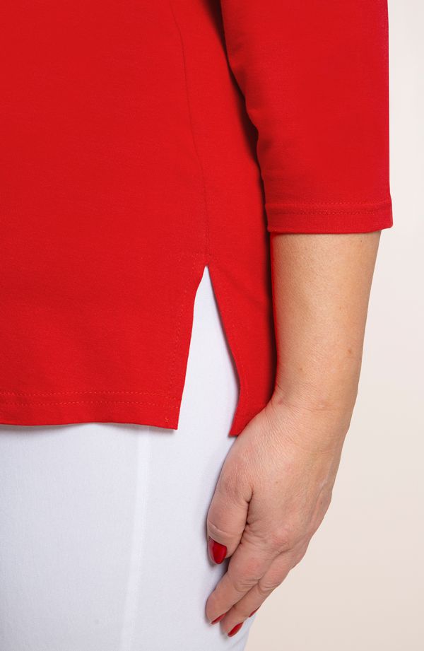 Einfaches rotes Fleece-Sweatshirt