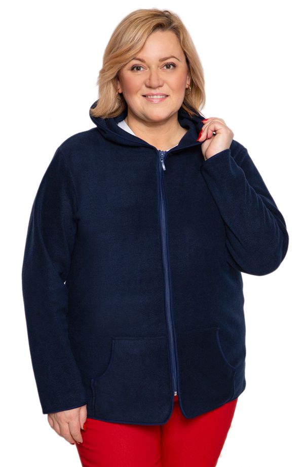 Einfaches navyblaues Fleece-Sweatshirt