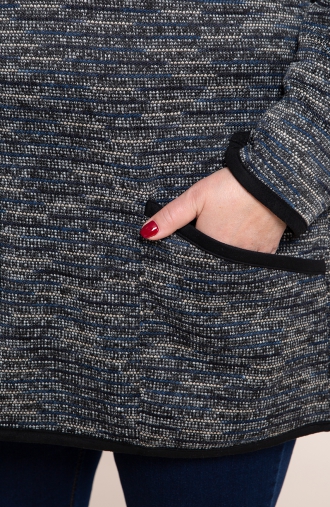 Sweter wdzianko w granatowym kolorze