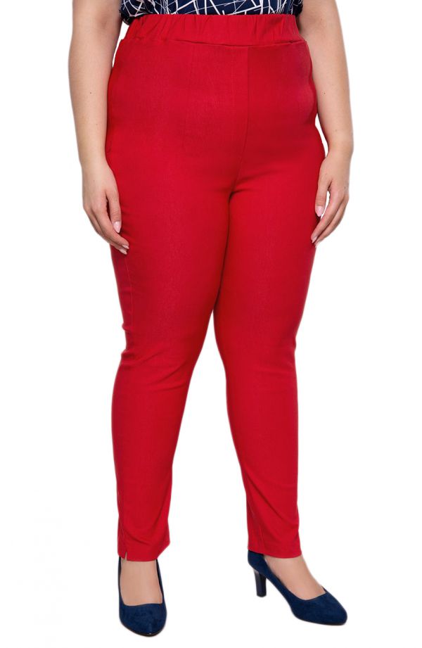 Rote Hose mit ultrahoher Taille