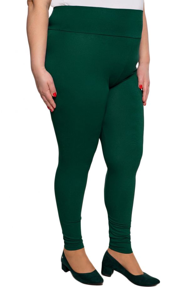 Zielone legginsy z wysokim stanem duże rozmiary